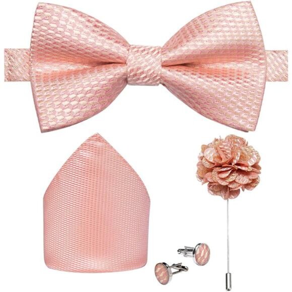 Pre-Tied Bow Ties for Men Blush Pink - Picture 1 of 5